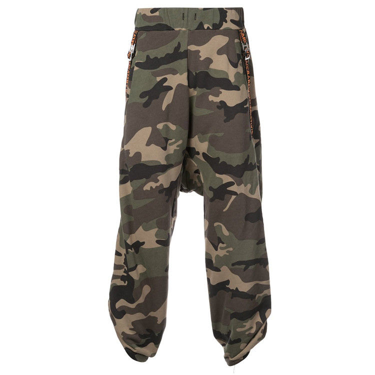 Military Style Mens Leisure Pants , Spring Autumn Mens Camo Jogger Pants